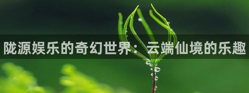 万向娱乐体育f开号：陇源娱乐的奇幻世界：云端仙境的乐趣
